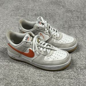 Nike Air Force 1 '07 SE Shoes Womens 9.5 White Orange DA8302-101 Sneakers